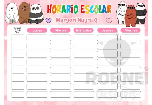 Los Osos Escandalosos Horario Escolar